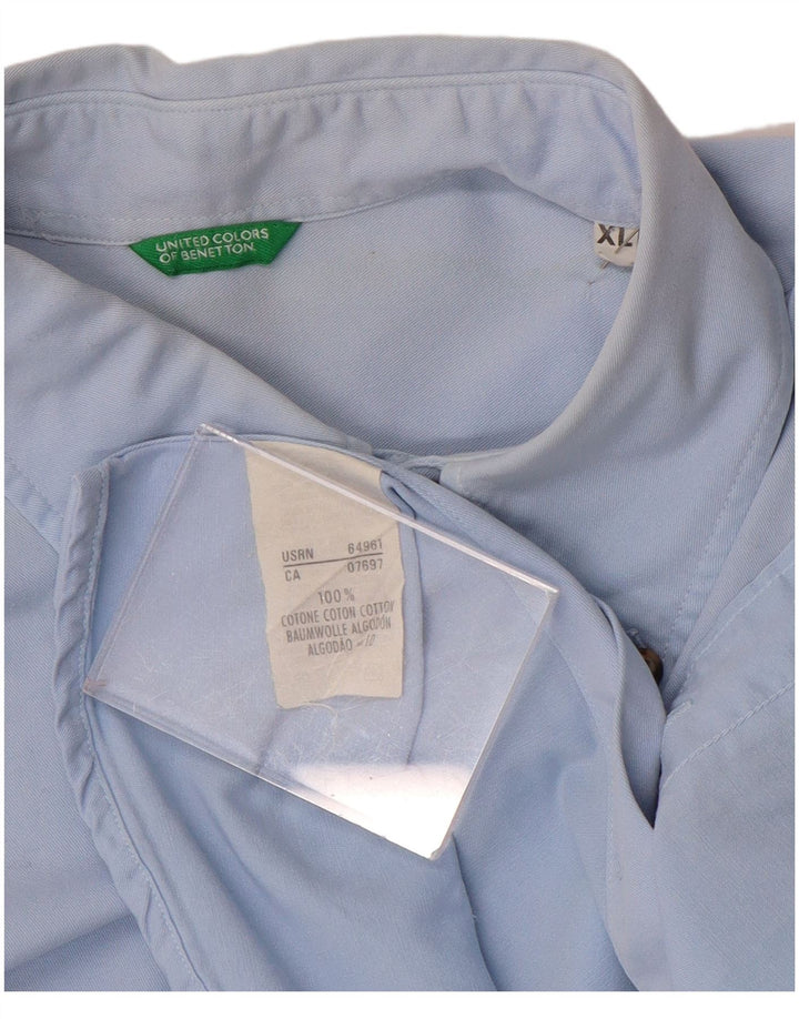 Koszula męska Benetton XL, niebieska, bawełniana