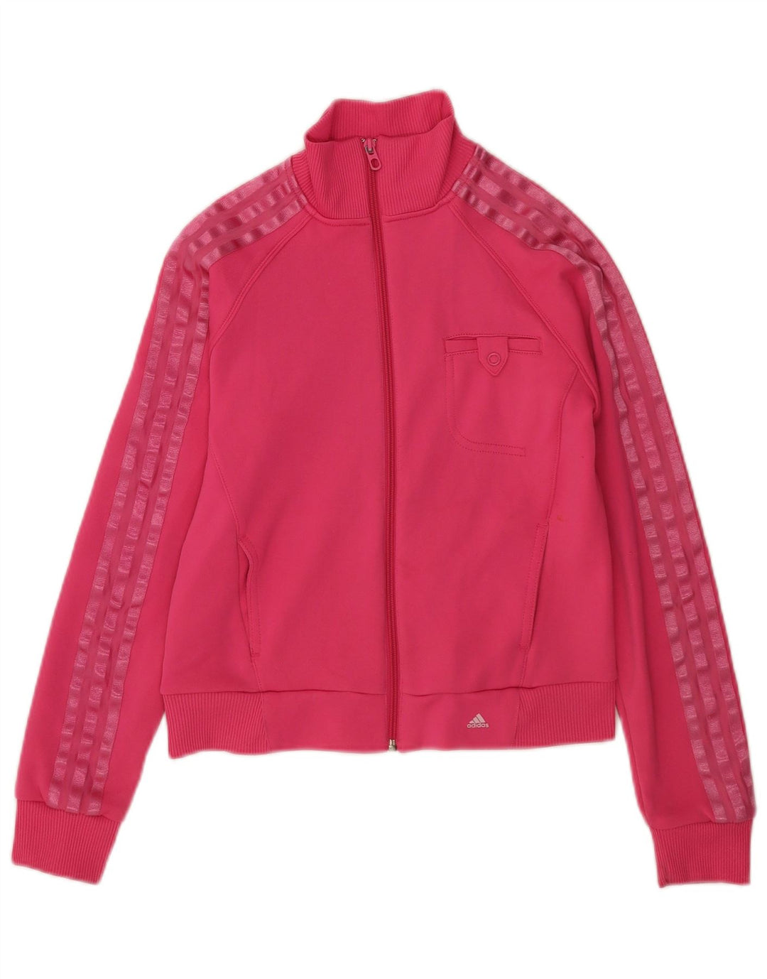 Damska kurtka dresowa Adidas Crop Top UK 12 Średni różowy poliester