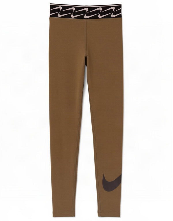 Damskie legginsy Nike Graphic UK 4 XS Khaki Colourblock Cotton