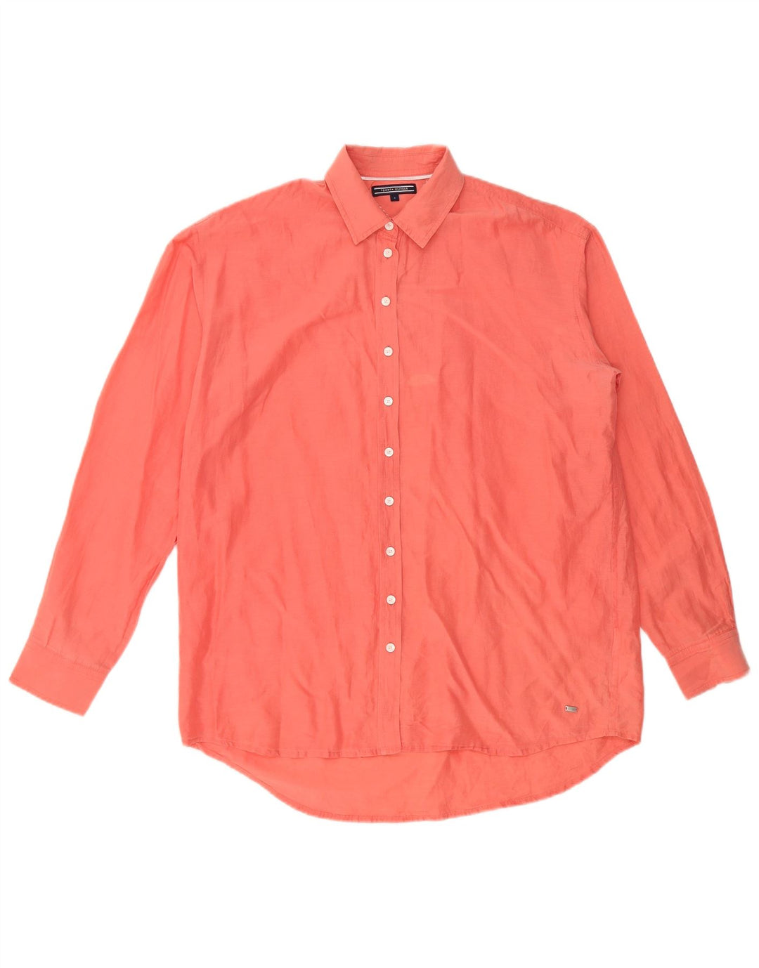TOMMY HILFIGER Womens Shirt US 4 Small Red Cotton