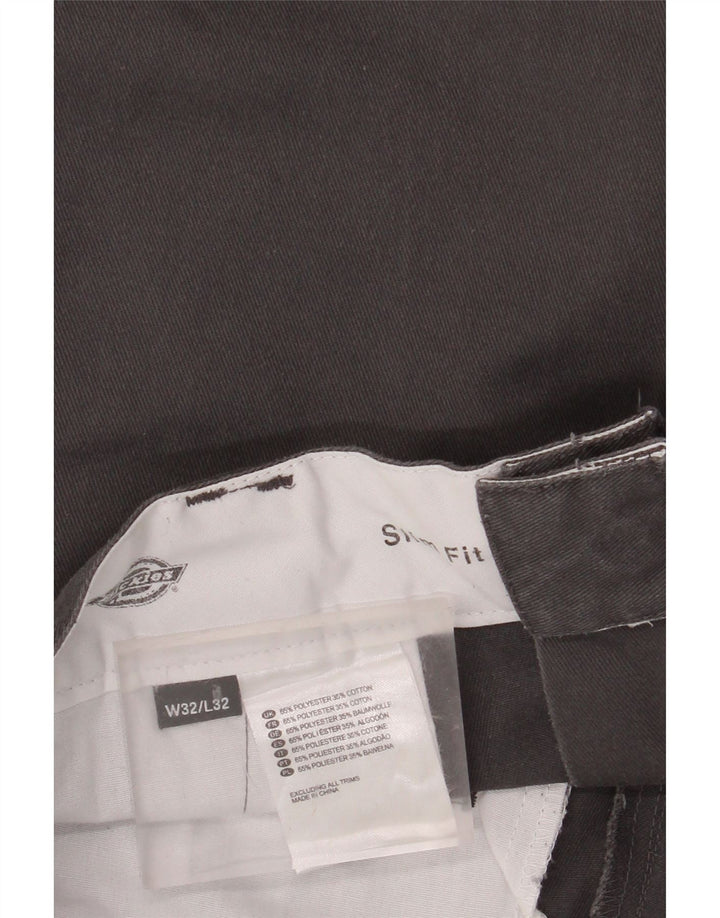 Męskie spodnie chino typu slim fit DICKIES W32 L32 Szary poliester