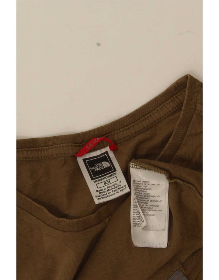 Męski T-shirt z grafiką The North Face, bawełniany kolor khaki
