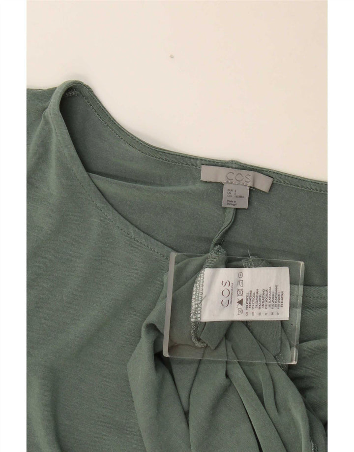 Cos Damski top oversize z długim rękawem UK 10 Small Green Lyocell