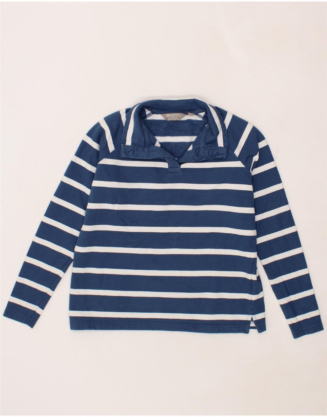 MOUNTAIN WAREHOUSE Womens Sweatshirt Jumper UK 10 Small Navy Blue Striped Vintage Mountain Warehouse and Second-Hand Mountain Warehouse from Messina Hembry 