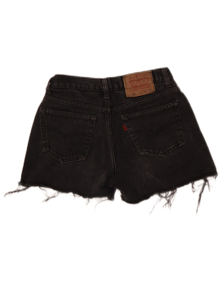 Damskie spodnie dżinsowe Levi's 501 W29 Średnia czarna bawełna