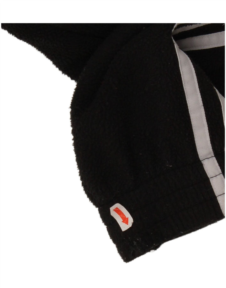 Damska bluza polarowa Adidas z zamkiem błyskawicznym, oversize UK 12, średni czarny poliester