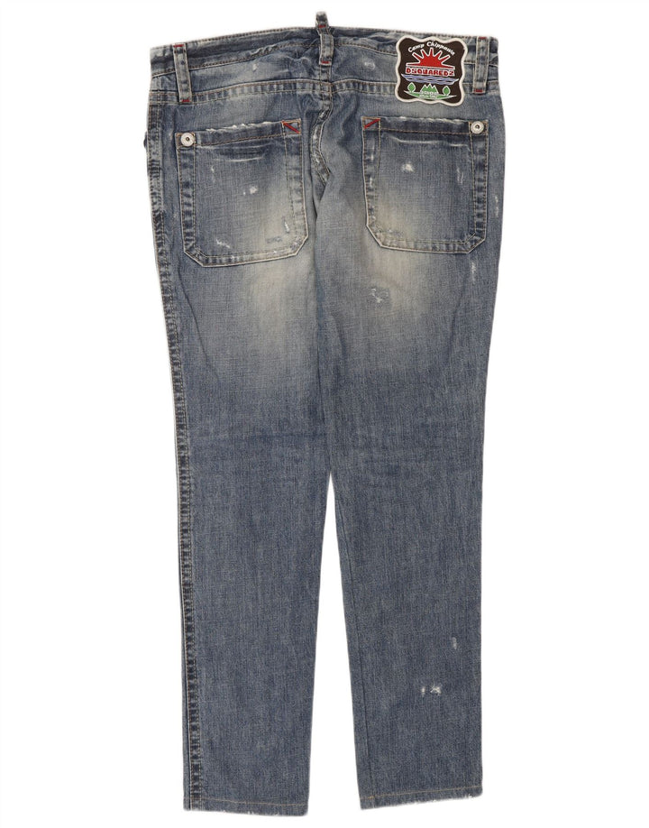 Dsquared2 Damskie jeansy slim w trudnej sytuacji W32 L32 Niebieskie bawełniane