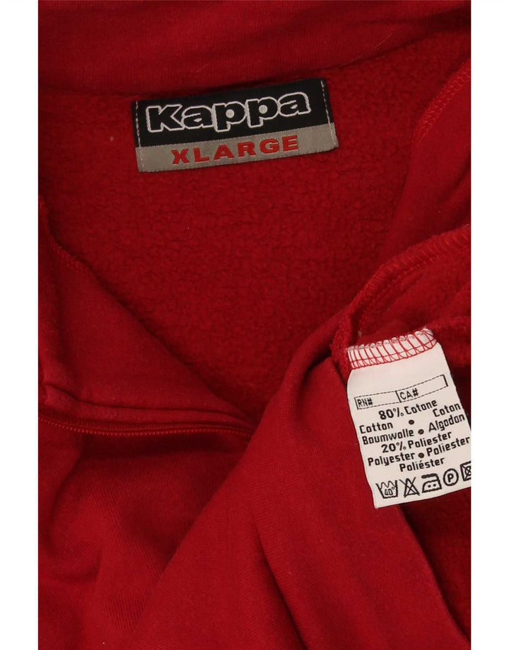 Męska bluza z zamkiem Kappa XL, czerwona, bawełniana
