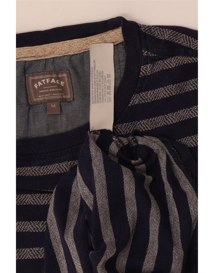 T-shirt męski Fat Face, bawełniany, średni, granatowy w paski