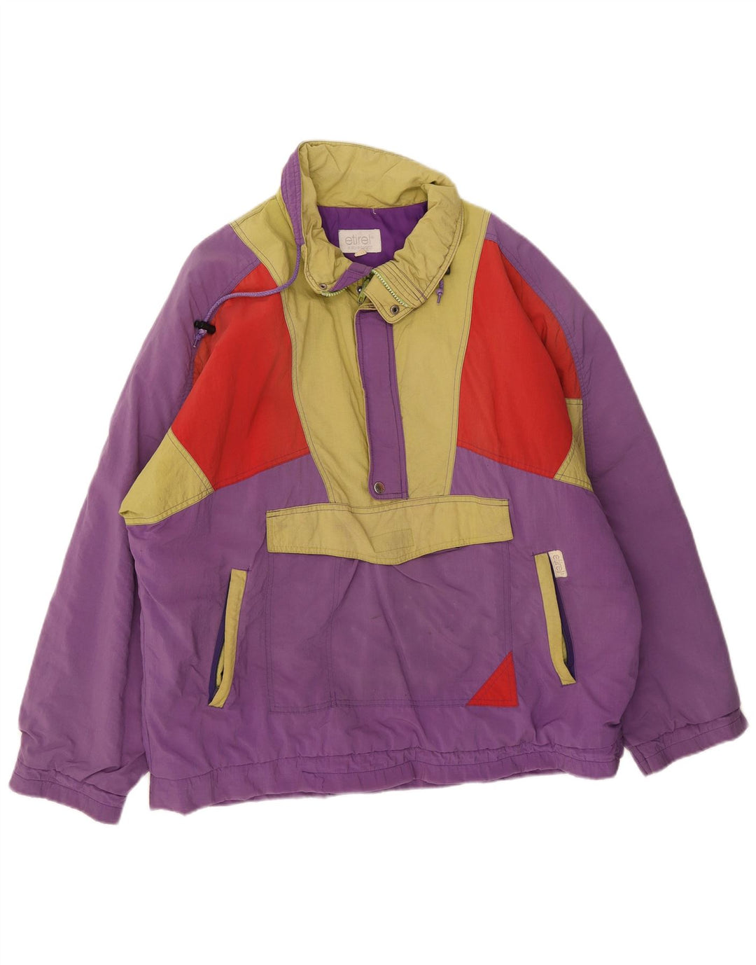 Męska kurtka pulowerowa Etirel UK 42 XL Fioletowy nylon z blokami kolorów