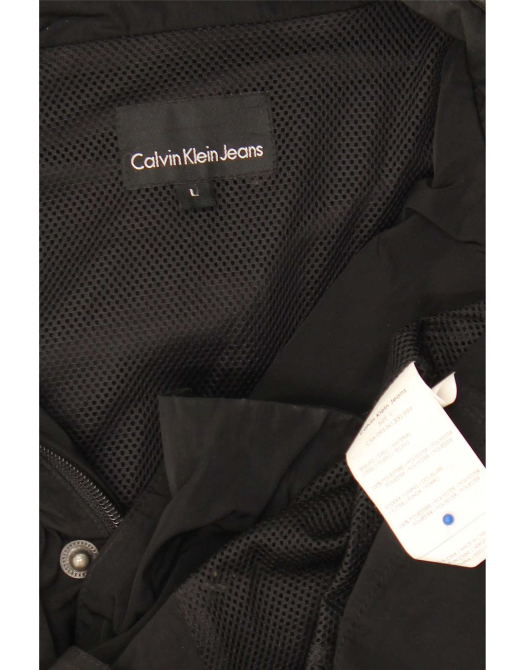 Męska kurtka wojskowa Calvin Klein Jeans UK 40, duża, czarna, poliestrowa