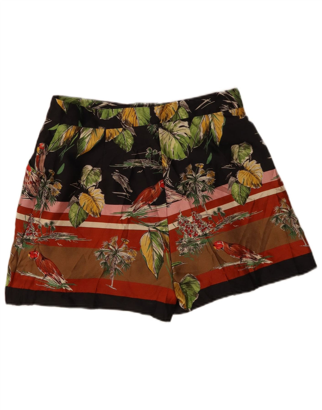 ZARA Womens Casual Shorts Medium W28  Multicoloured Floral Hawaiian