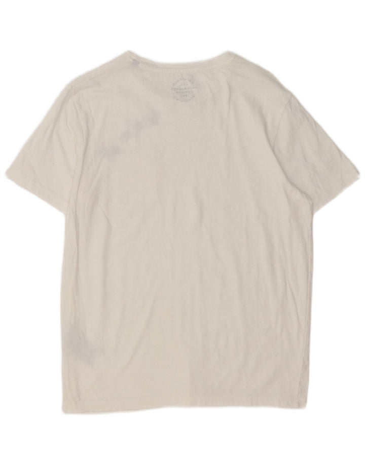 Męska koszulka z grafiką Jack & Jones, średnia, biała bawełna