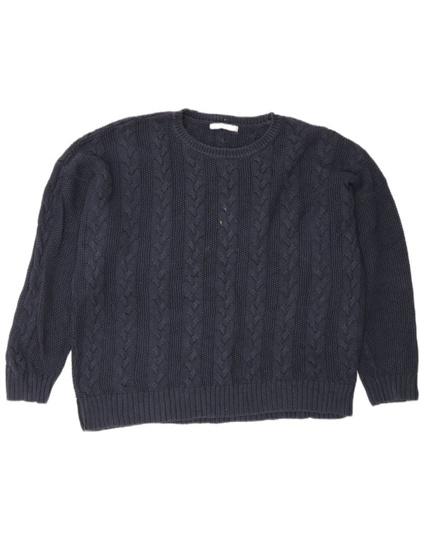 Damski sweter Marks & Spencer z okrągłym dekoltem, UK 22 3XL, granatowy