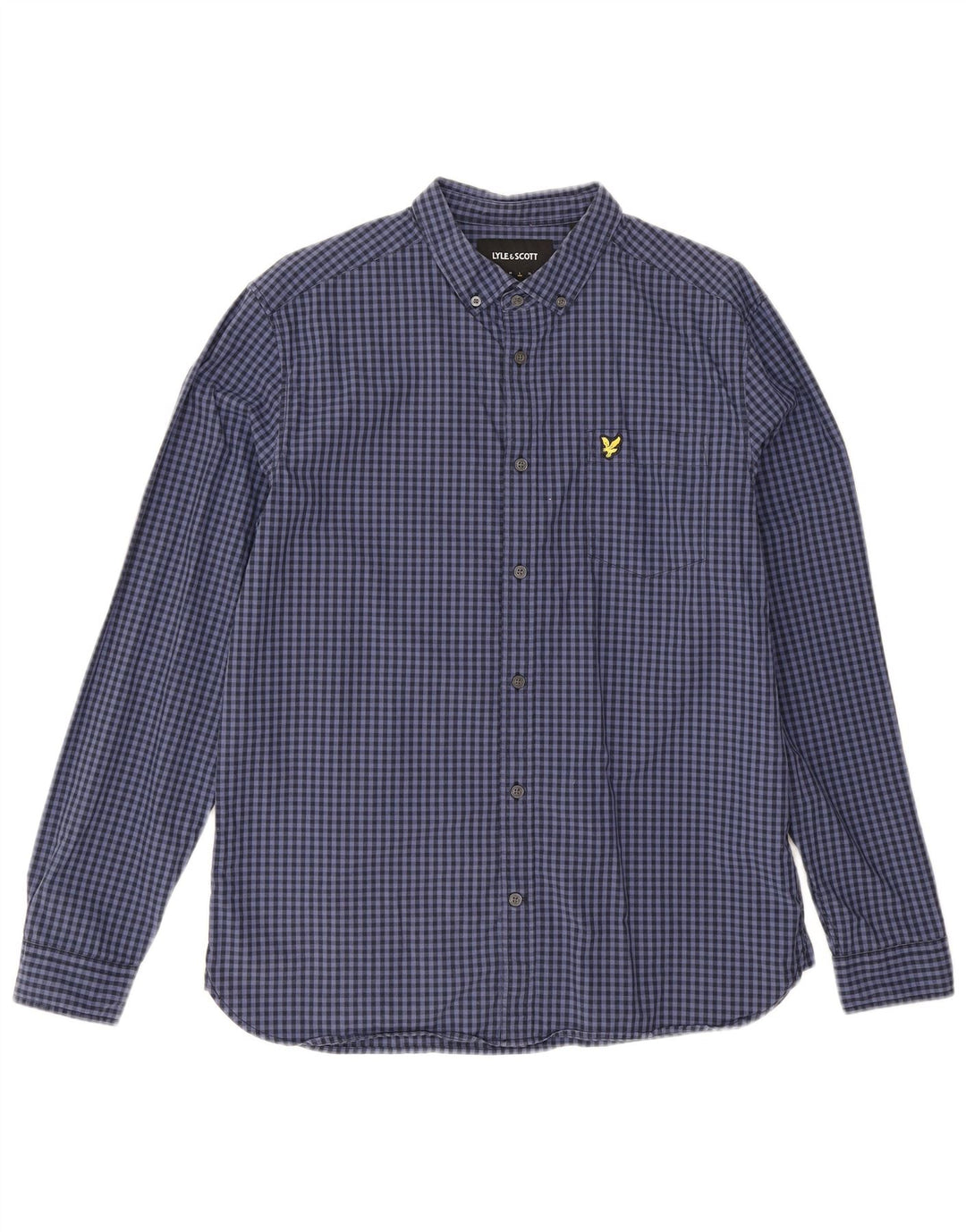 Koszula męska Lyle & Scott, duża, granatowa, bawełniana w kratkę