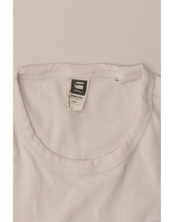 G-STAR Womens T-Shirt Top UK 8 Small White Vintage G-Star and Second-Hand G-Star from Messina Hembry 