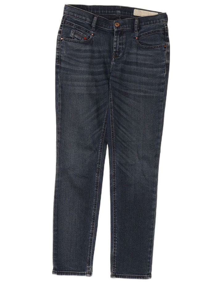 DIESEL Damskie jeansy slim W24 L30 Niebieskie bawełniane