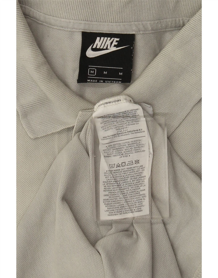 Męska koszulka polo Nike, średnioszara, bawełniana