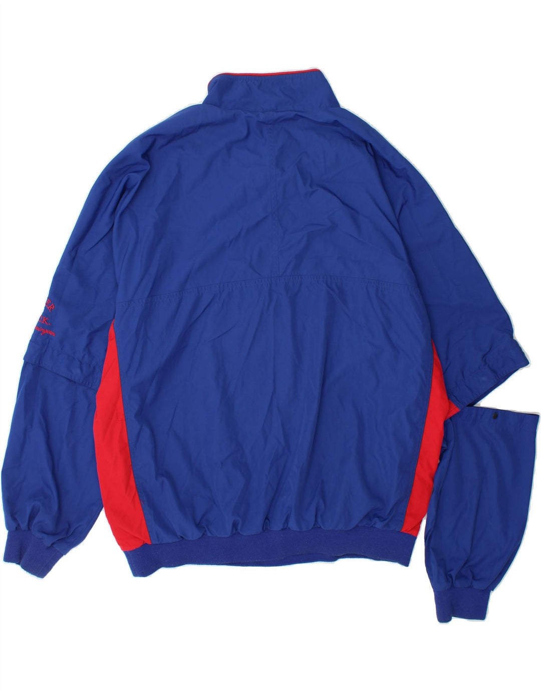 VINTAGE Mens Pullover Tracksuit Top Jacket UK 42 XL Blue Colourblock Vintage Vintage and Second-Hand Vintage from Messina Hembry 