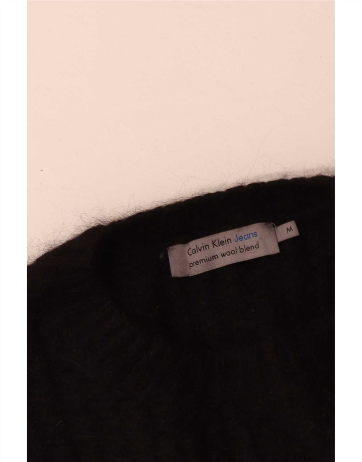 Damski sweter z okrągłym dekoltem Calvin Klein Jeans UK 14, średni czarny