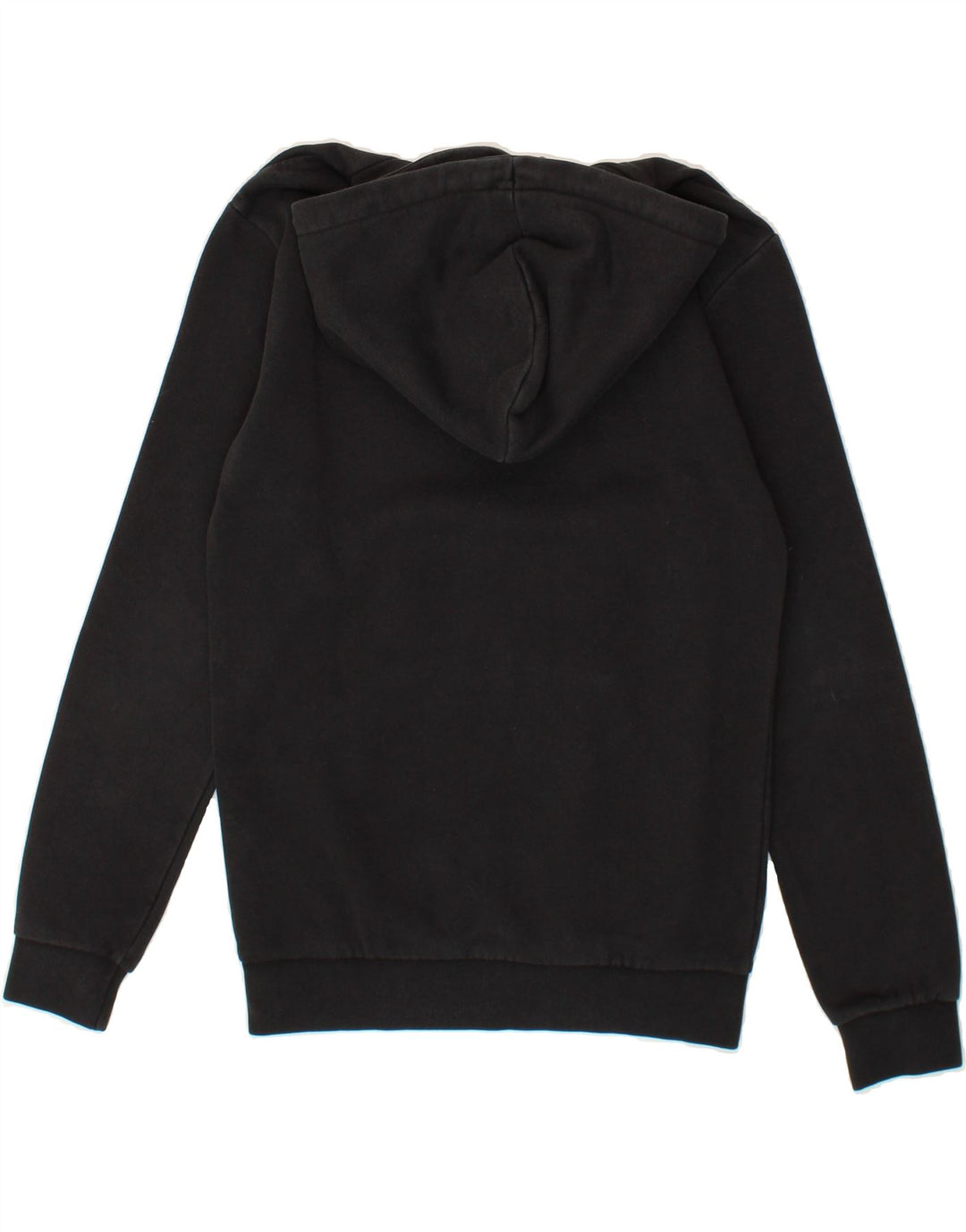 ADIDAS Mens Graphic Hoodie Jumper XS Black Polyester Vintage Adidas and Second-Hand Adidas from Messina Hembry 