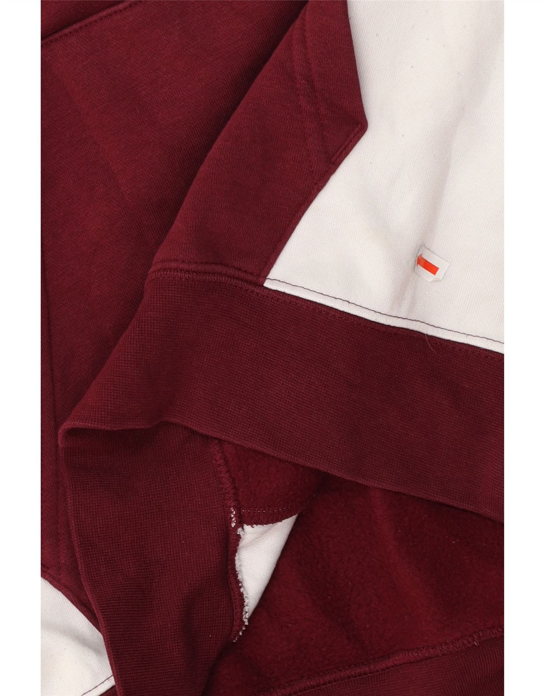 Męski sweter z kapturem NIKE z grafiką, mały, bordowy, bawełniany w bloki kolorów