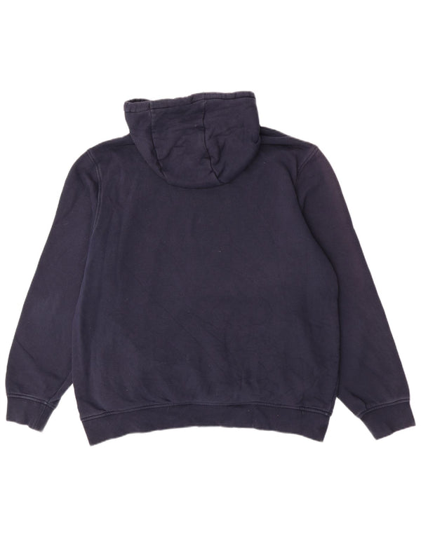 Lacoste Męski sweter z kapturem o klasycznym kroju, rozmiar 7 2XL, granatowy, bawełniany