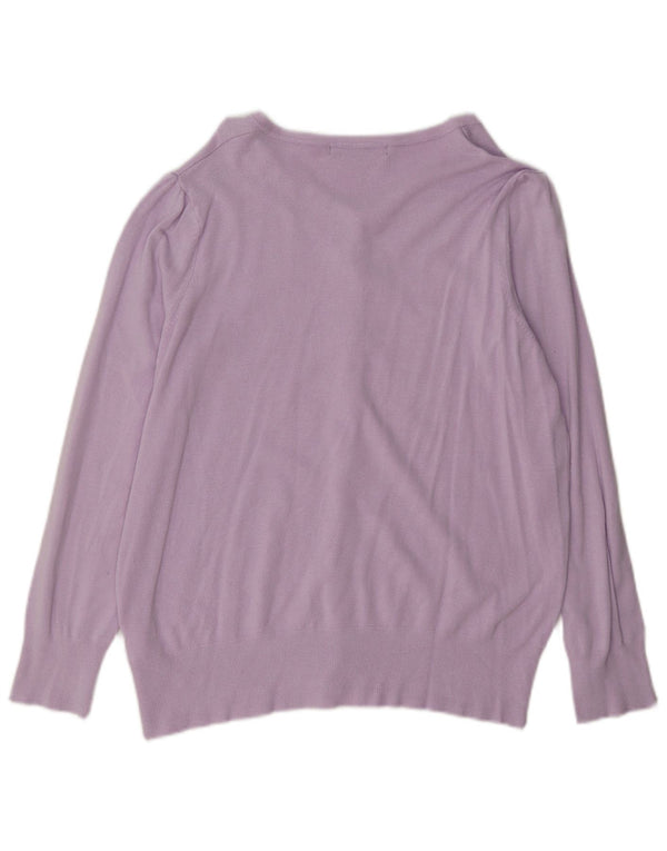 Sweter damski Marks & Spencer UK 16, duży, fioletowy, wiskoza