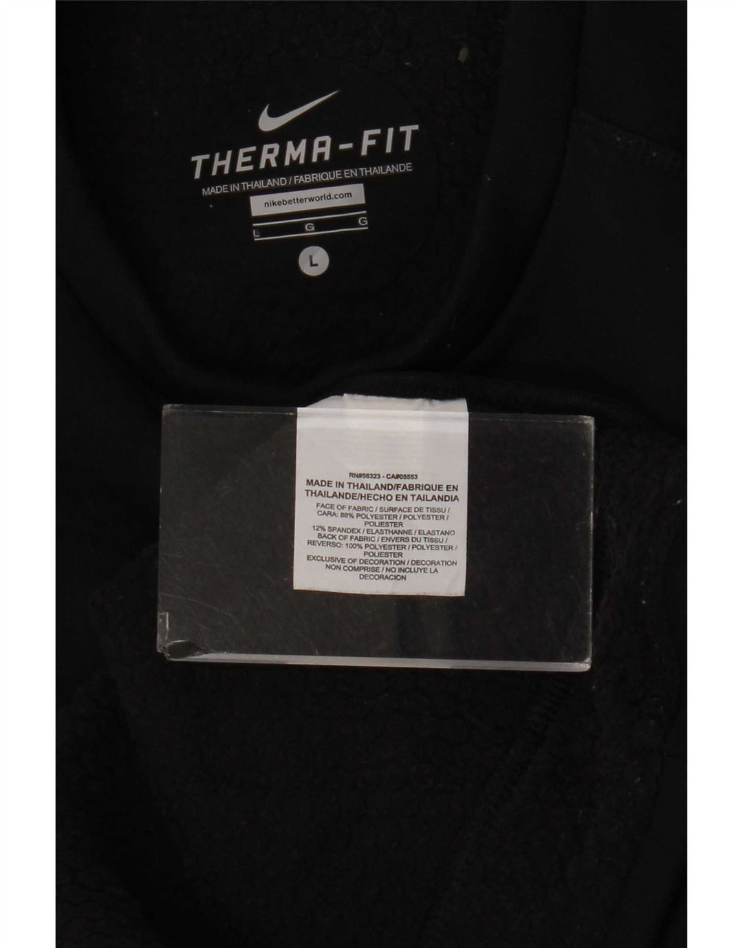 Męski sweter Nike Therma-Fit, duży, czarny, poliester