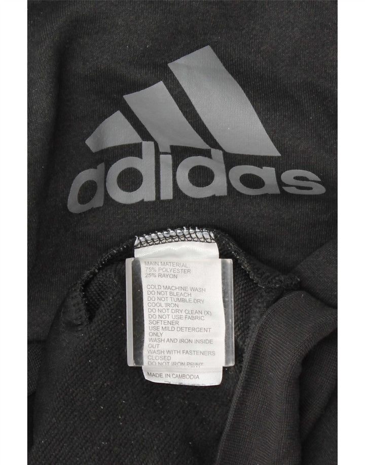 Męski sweter z kapturem i zamkiem błyskawicznym Adidas XL Szary poliester