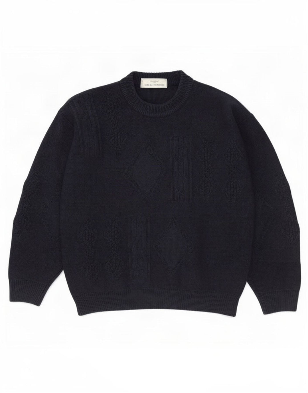 Marks & Spencer Męski sweter St. Michael z okrągłym dekoltem, średni granatowy