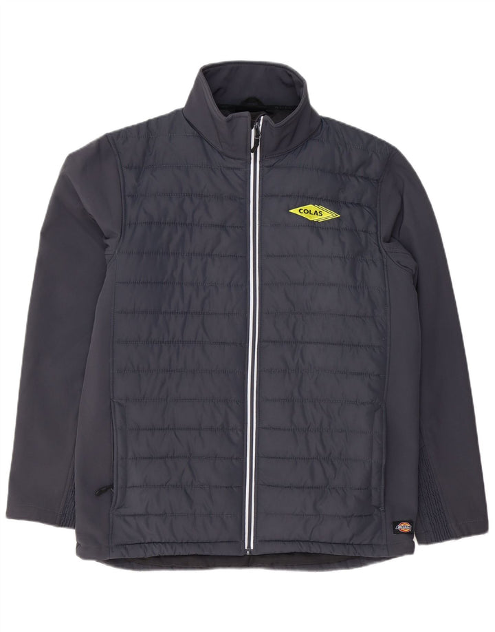 Męska ocieplana kurtka Dickies UK 42 XL, niebieski poliester z blokami kolorów