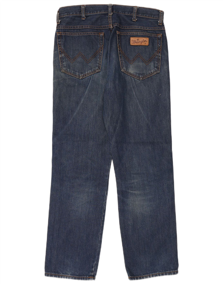 WRANGLER Męskie proste dżinsy W32 L30 Niebieskie, bawełniane