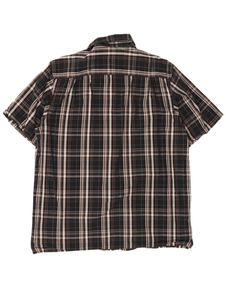 Męska koszula z krótkim rękawem Dickies, duża, czarna, bawełniana krata