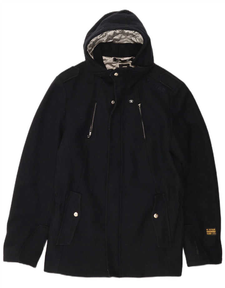 Damska kurtka wiatrówka G-Star 3301 z kapturem UK 16, duża granatowa wełna