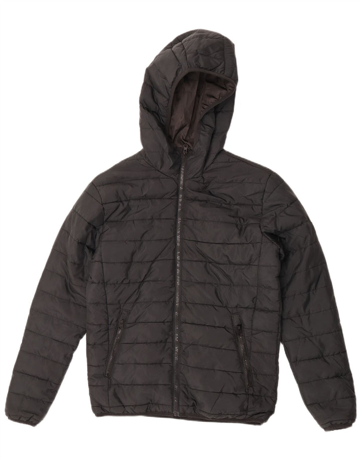 Męska ocieplana kurtka z kapturem Jack & Jones UK 34 XS, czarny poliester