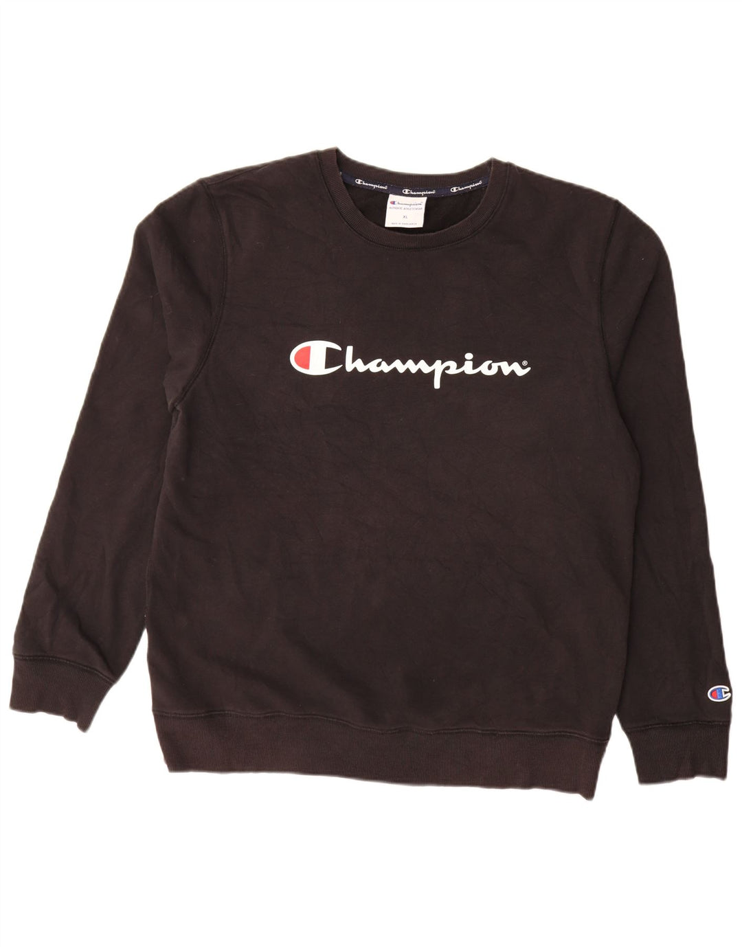 Męski sweter z grafiką Champion XL, czarny, bawełniany