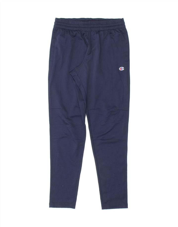 CHAMPION Mens Tracksuit Trousers Small Navy Blue Polyester Vintage Champion and Second-Hand Champion from Messina Hembry 