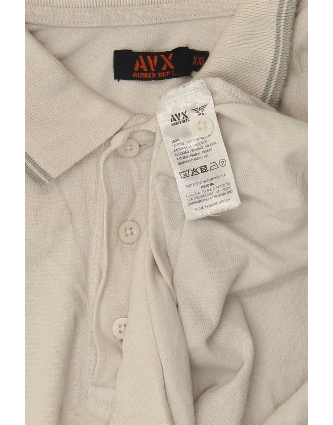Męska koszulka polo Avirex 2XL, bawełniana w białe paski