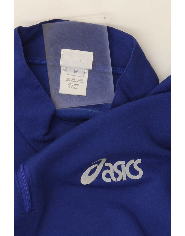 Męski sweter z zamkiem błyskawicznym Asics, poliester w kolorze średnioniebieskim