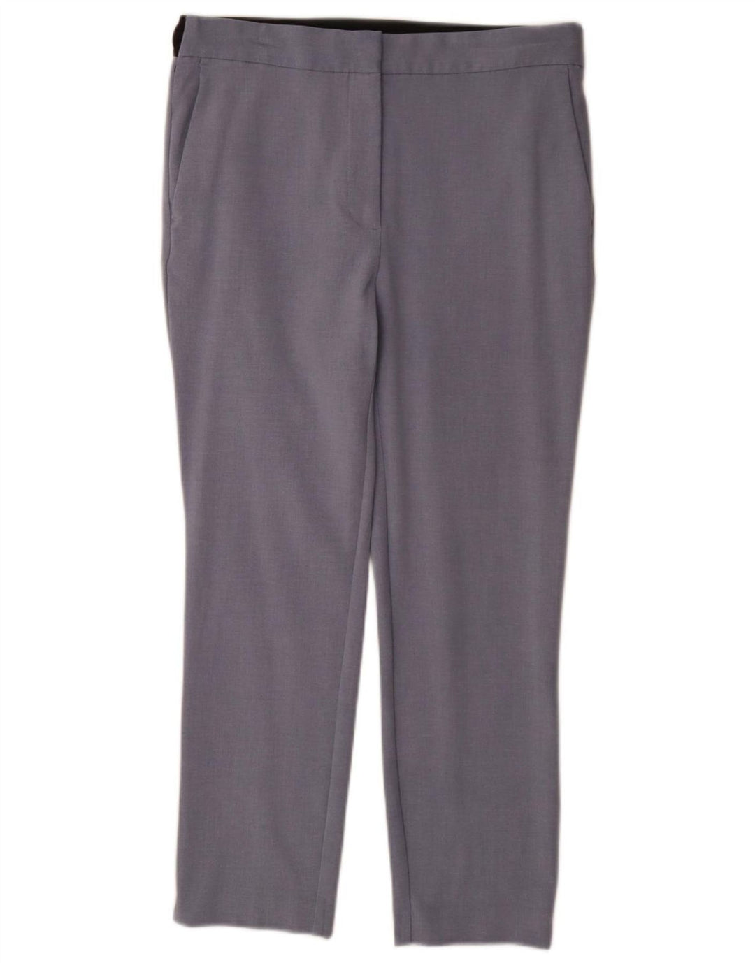 Damskie proste spodnie chino Zara XL W32 L27 Niebieski poliester