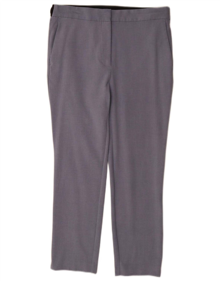 Damskie proste spodnie chino Zara XL W32 L27 Niebieski poliester