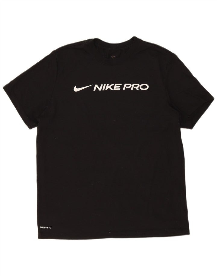 Męski T-shirt Nike Dri Fit z grafiką, duży, czarny poliester