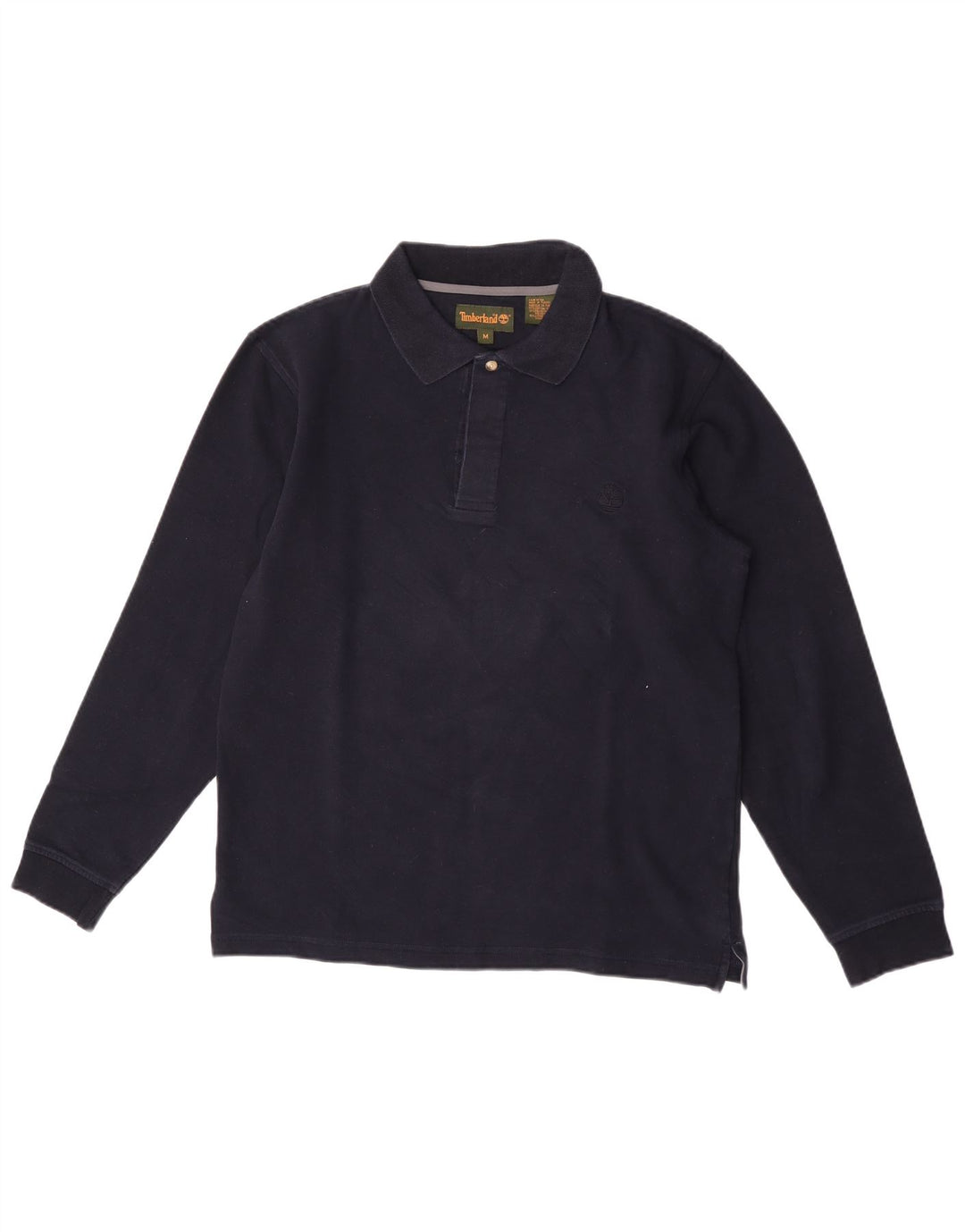 Męska koszulka polo Timberland z długim rękawem, średnia, granatowa, bawełniana