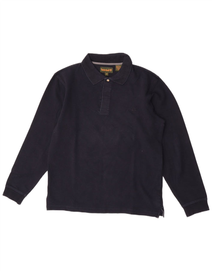 Męska koszulka polo Timberland z długim rękawem, średnia, granatowa, bawełniana