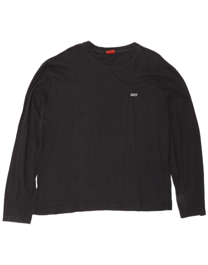 Męski top Levi's z długim rękawem XL, czarna, bawełniana