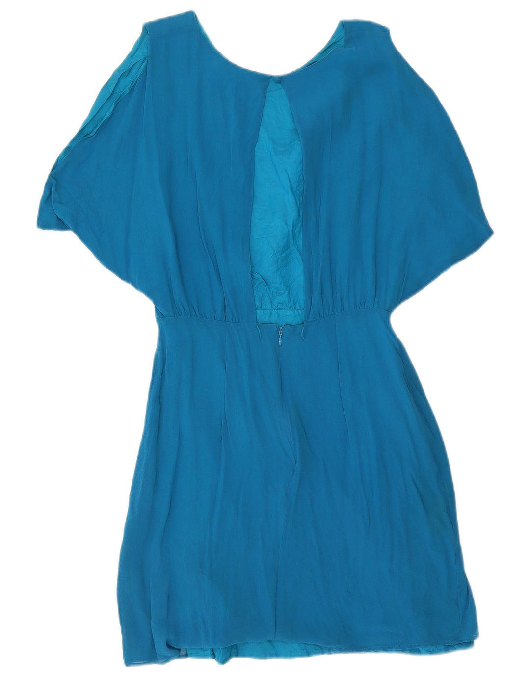 Damska sukienka o linii A Stefanel, oversize, z odsłoniętymi ramionami, US 8, średni niebieski