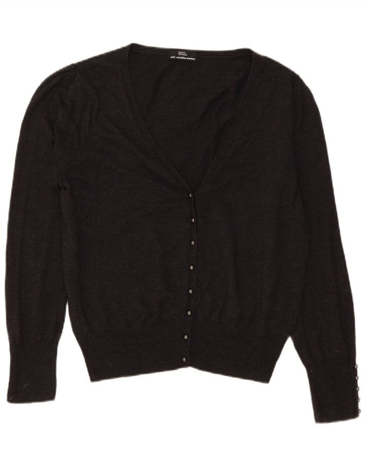 MARKS & SPENCER Damski sweter kardigan UK 16, duży, szary, wiskoza