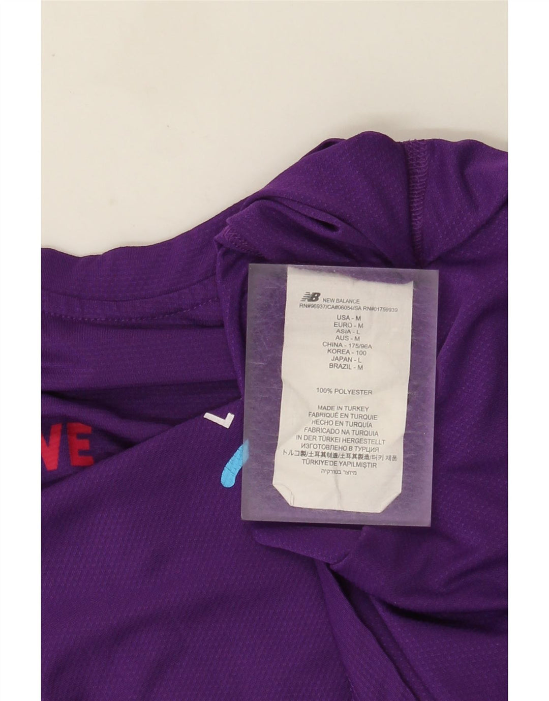 Męska koszulka z grafiką NEW BALANCE Top, średni fioletowy poliester