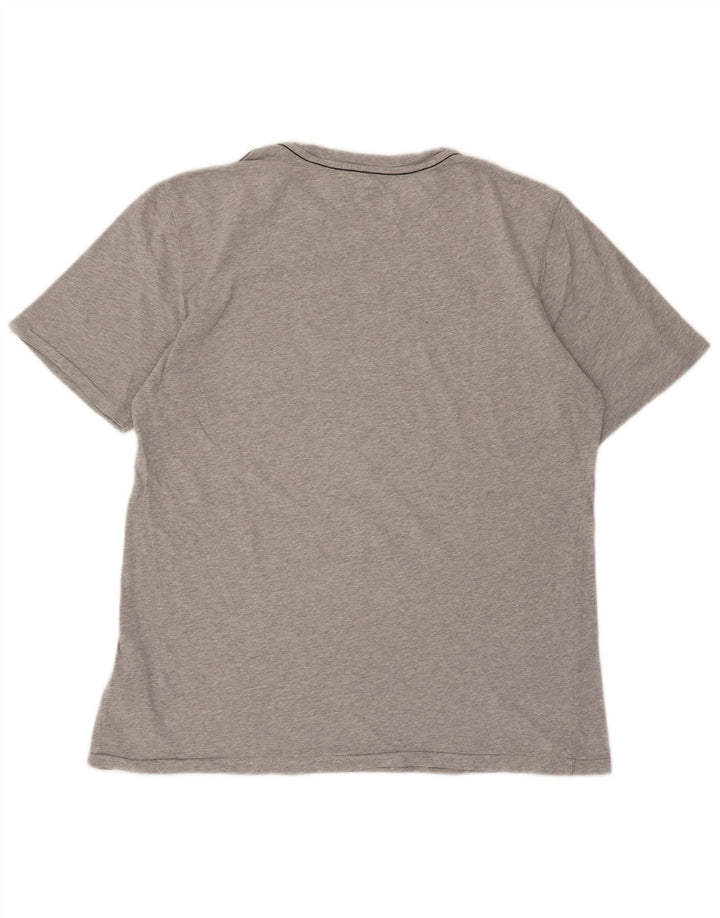 Męska koszulka z grafiką Levi's, średnia, szara, bawełniana nakrapiana